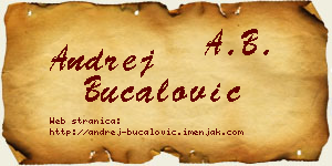 Andrej Bucalović vizit kartica